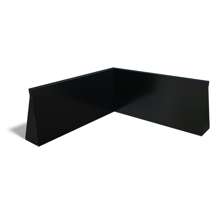 Подпорна стена от стомана - Вътрешен ъгъл - 100 x 100 x 50 cm