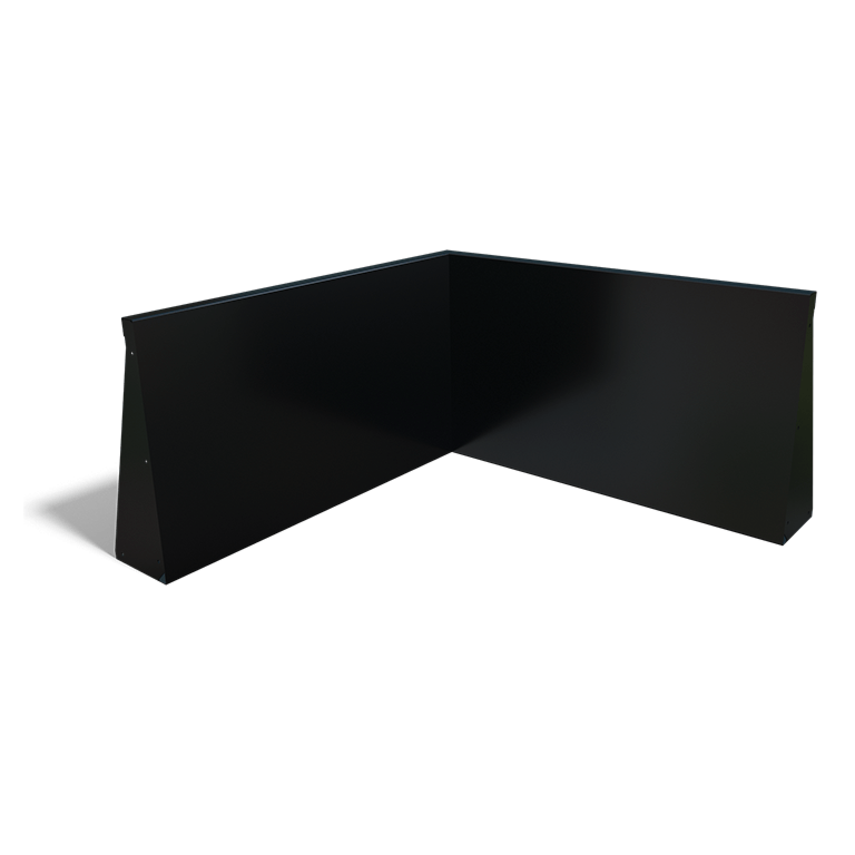 Подпорна стена от стомана - Вътрешен ъгъл - 100 x 100 x 60 cm