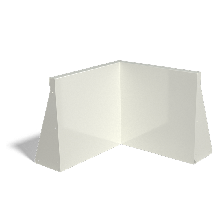 Подпорна стена от стомана - Вътрешен ъгъл - 50 x 50 x 50 cm