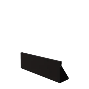 Подпорна стена от стомана - Прав - 100 x 30 cm - RAL9005 матов (черен)