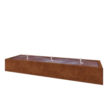 Фонтан от кортенова стомана - Lyra - 300 x 80 x 40 cm - C LED осветление