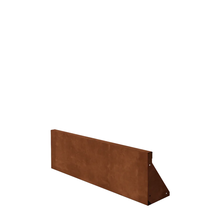 Подпорна стена от кортенова стомана - Прав - 100 x 30 cm