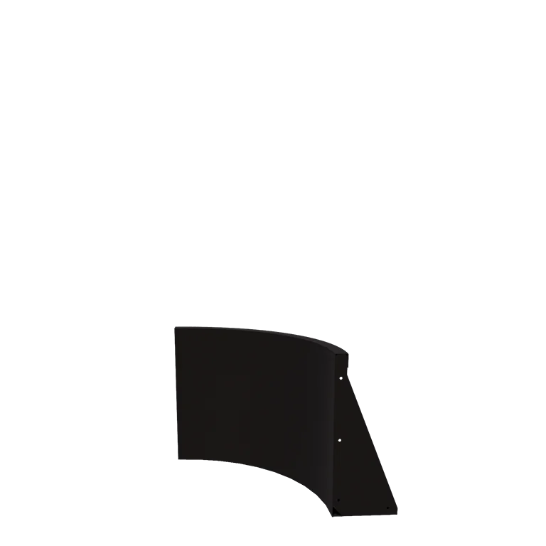 Подпорна стена от стомана - Външна извивка - 50 x 50 x 50 cm - RAL9005 матов (черен)