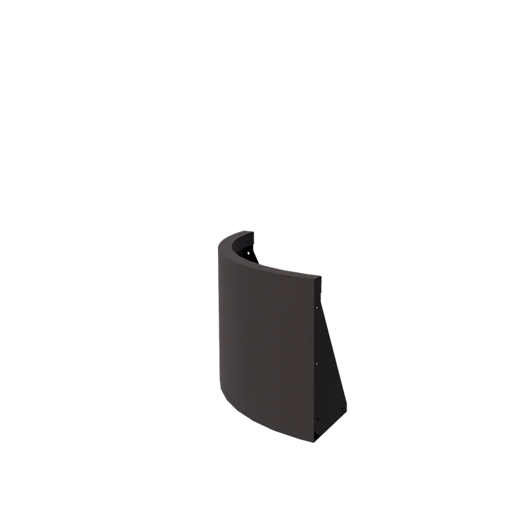 Подпорна стена от стомана - Външна извивка - 50 x 50 x 40 cm - RAL7016 матов (антрацитено сиво)