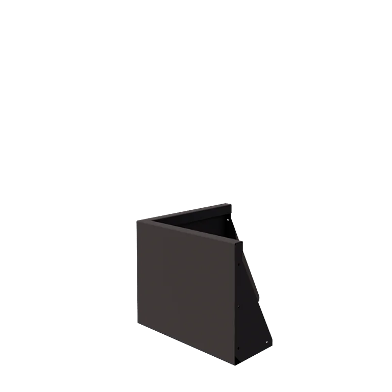 Подпорна стена от стомана - Външен ъгъл - 50 x 50 x 40 cm - друг RAL цвят