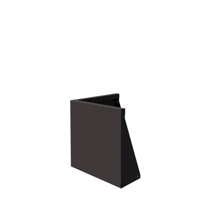 Подпорна стена от стомана - Външен ъгъл - 50 x 50 x 50 cm - RAL7016 матов (антрацитено сиво)
