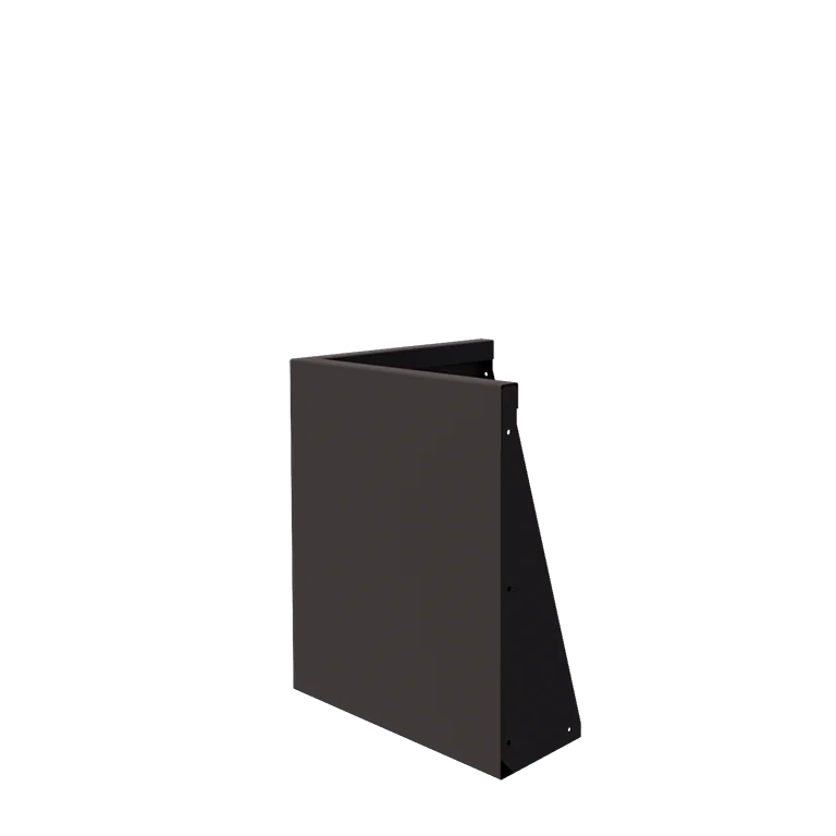Подпорна стена от стомана - Външен ъгъл - 50 x 50 x 60 cm - RAL7016 матов (антрацитено сиво)