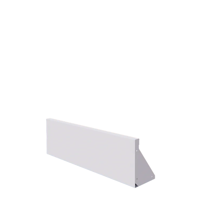 Подпорна стена от стомана - Прав - 100 x 30 cm - RAL9010 матов (бял)