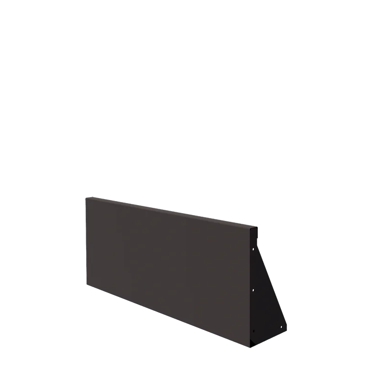 Подпорна стена от стомана - Прав - 100 x 40 cm - RAL7016 матов (антрацитено сиво)