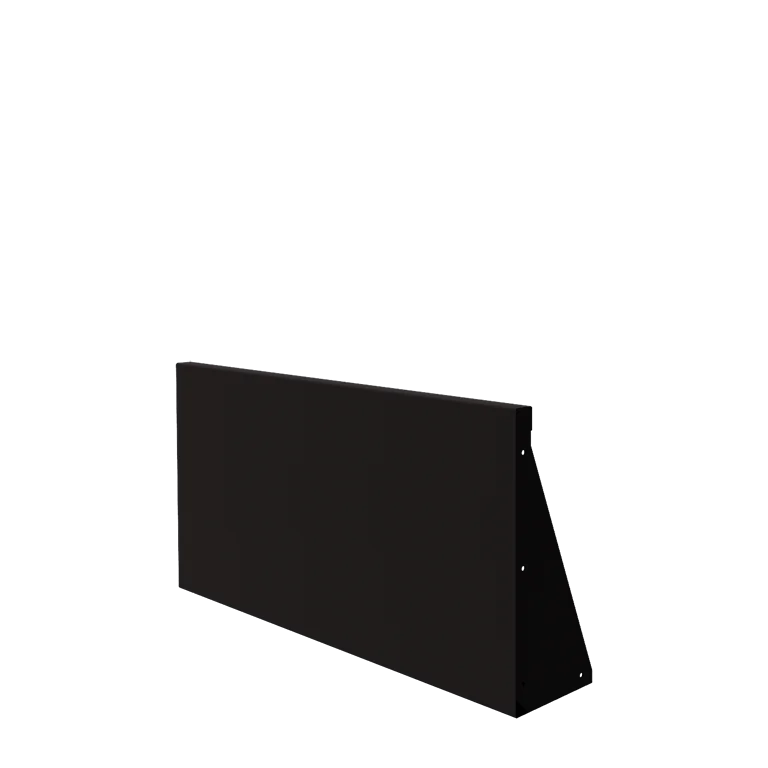Подпорна стена от стомана - Прав - 100 x 50 cm - RAL9005 матов (черен)