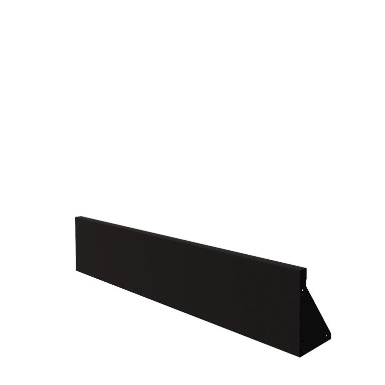 Подпорна стена от стомана - Прав - 150 x 30 cm - RAL9005 матов (черен)