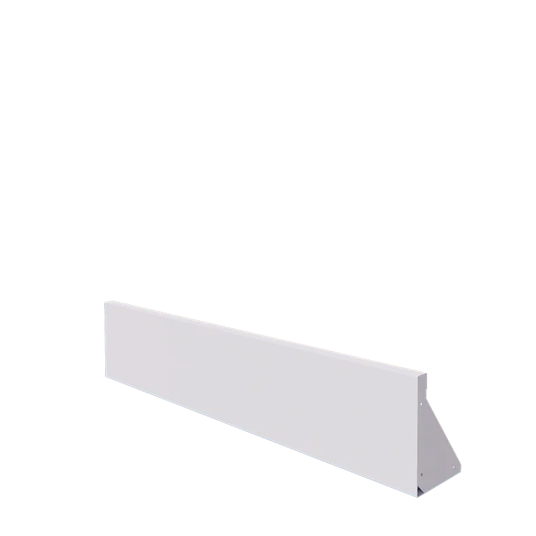Подпорна стена от стомана - Прав - 150 x 30 cm - RAL9010 матов (бял)