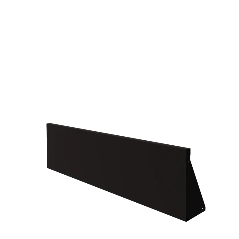 Подпорна стена от стомана - Прав - 150 x 40 cm - RAL9005 матов (черен)