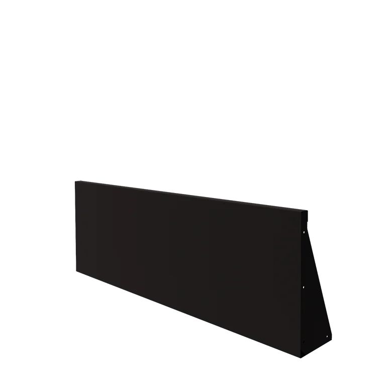 Подпорна стена от стомана - Прав - 150 x 50 cm - RAL9005 матов (черен)