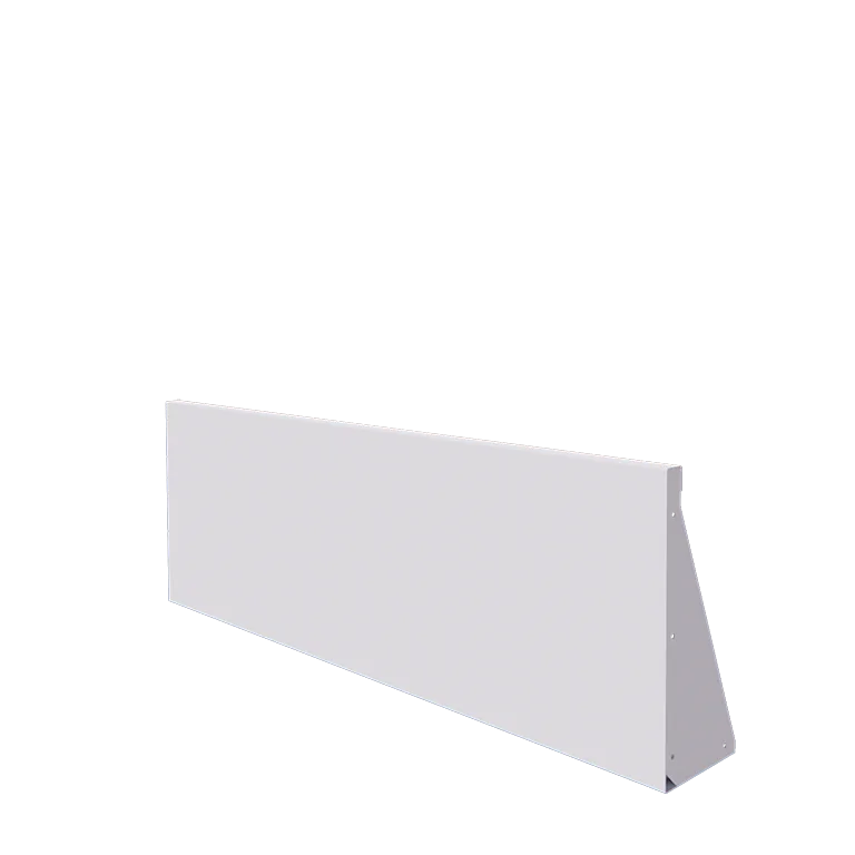 Подпорна стена от стомана - Прав - 150 x 50 cm - RAL9010 матов (бял)