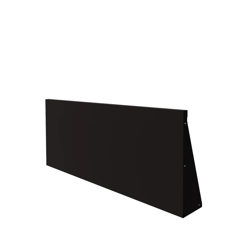Подпорна стена от стомана - Прав - 150 x 60 cm - RAL9005 матов (черен)