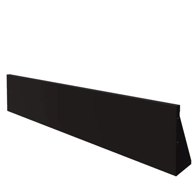 Подпорна стена от стомана - Прав - 200 x 40 cm - RAL9005 матов (черен)