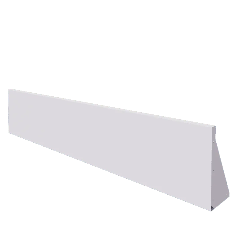 Подпорна стена от стомана - Прав - 200 x 40 cm - RAL9010 матов (бял)