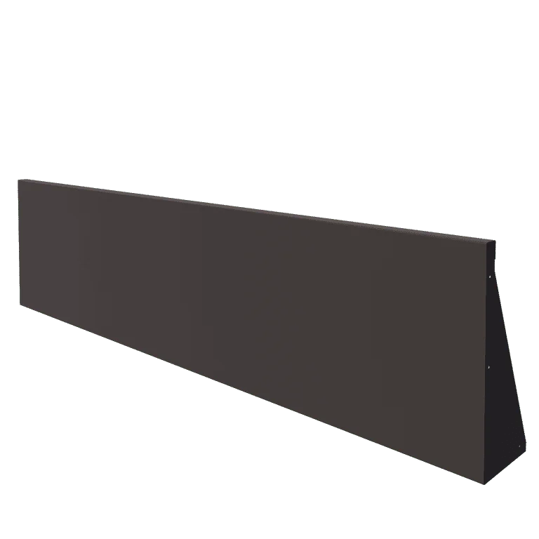 Подпорна стена от стомана - Прав - 200 x 50 cm - RAL7016 матов (антрацитено сиво)