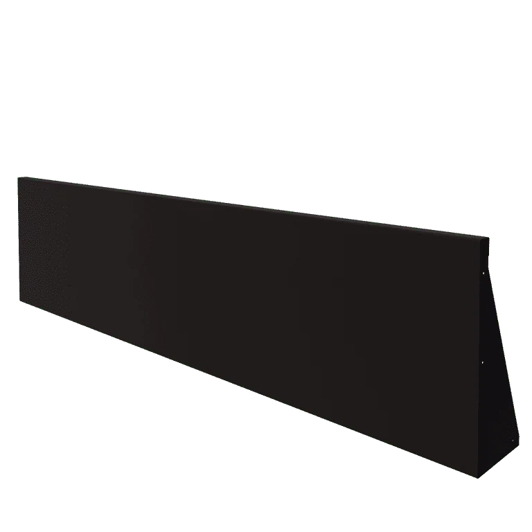 Подпорна стена от стомана - Прав - 200 x 50 cm - RAL9005 матов (черен)