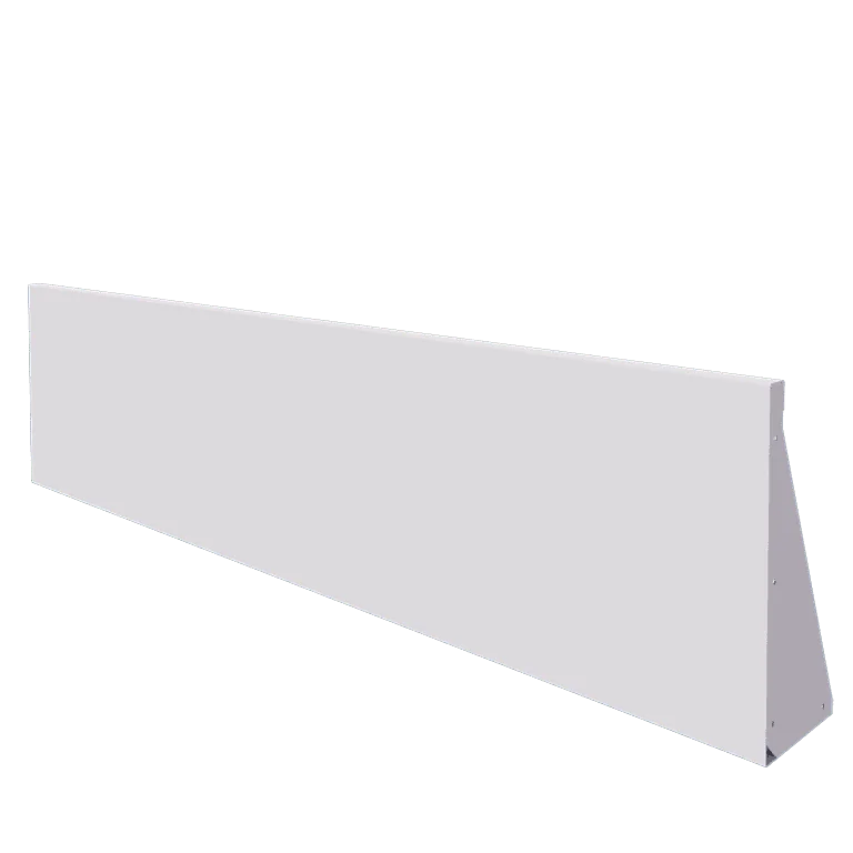 Подпорна стена от стомана - Прав - 200 x 50 cm - RAL9010 матов (бял)