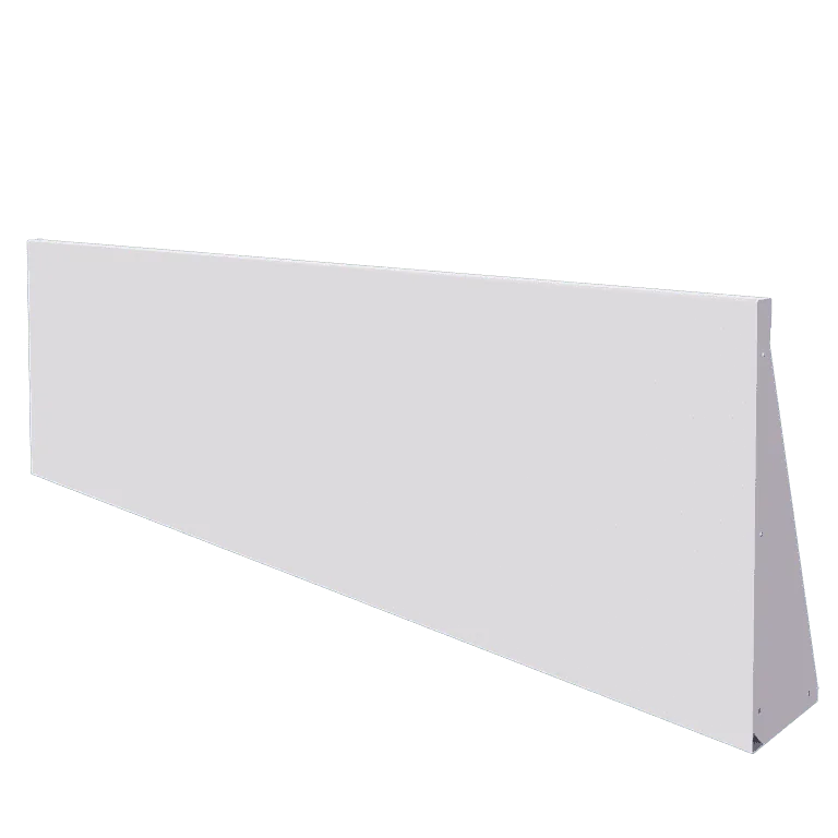 Подпорна стена от стомана - Прав - 200 x 60 cm - RAL9010 матов (бял)