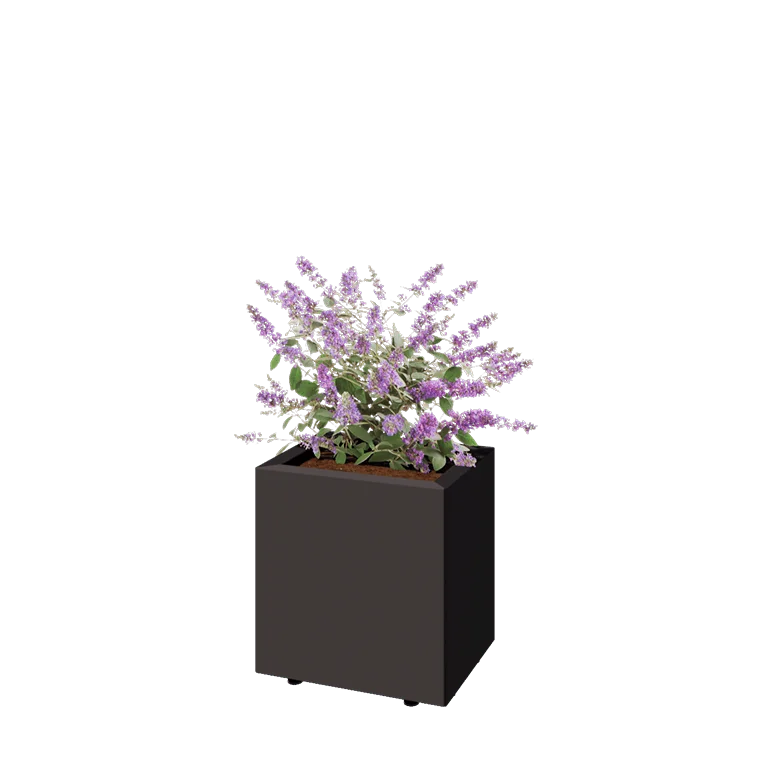 Саксии за цветя от стомана - Правоъгълник - 40 x 30 x 40 cm - друг RAL цвят - Със основа - Със крака